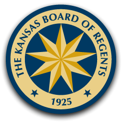 Kansas Board of Regents logo, link to homepage of KansasRegents.org
