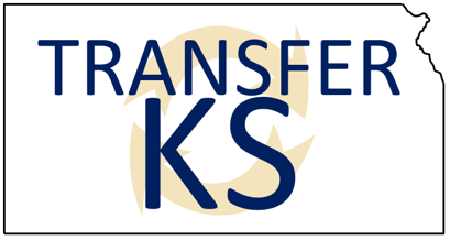 Image of the state of kansas that says Transfer KS